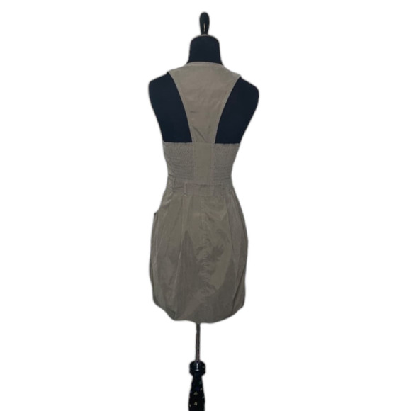 Metropark tan racerback buttoned belted sleeveless dress size small - Picture 2 of 9